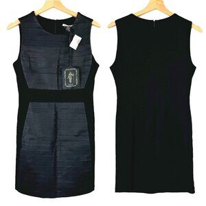 NWT My Tribe Leather Black Leather Sheath Dress M